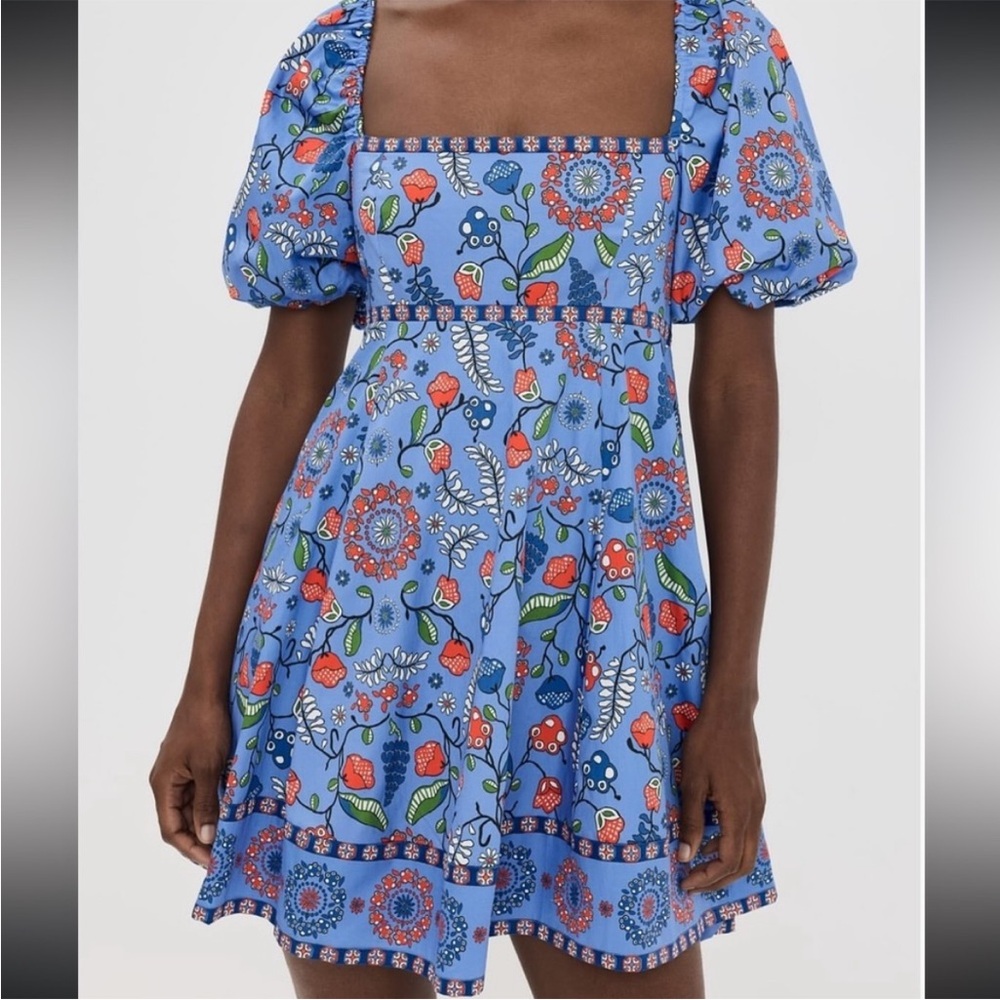 Floral Blue Matilda Hill House Puff Sleeve Dress